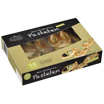 Hack’s Hausbäckerei, Mini-Blätterteig-Fisch-Pasteten, 10 Stück à 5 g, 50 g Packung