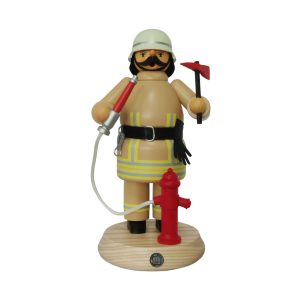 Räuchermann Feuerwehrmann, safaribeige