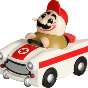 Kugelräucherfigur Sanitäter im Trabi **Limitiert 2019**
