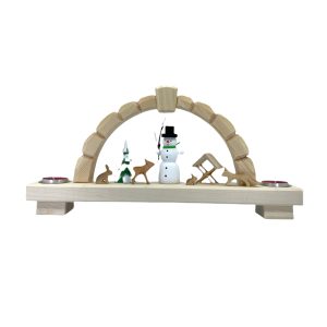 Teelichtschwibbogen – Schneemann & Tiere