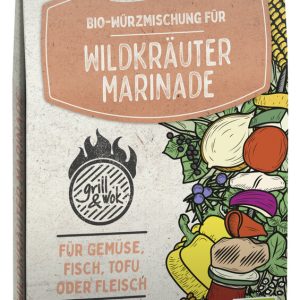 Grill&Wok Würzmischung für Wildkräuter Marinade, vegan, glutenfrei, lactosefrei