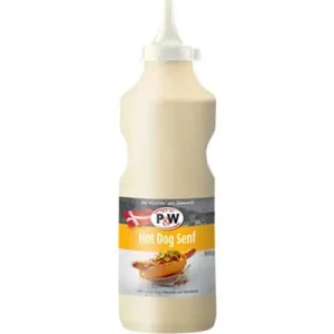 P&W, Dänischer Hot Dog Senf, 900 g Flasche