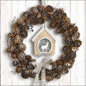 Lunchservietten Zapfenkranz – Pine cone wreath FSC Mix