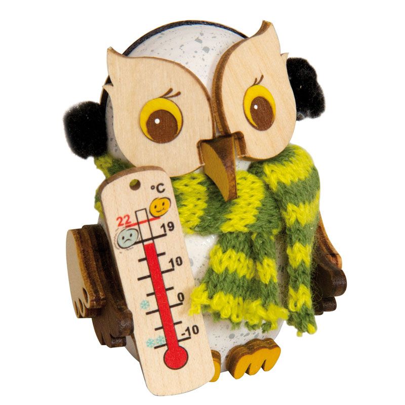 MINI Eule mit Thermometer