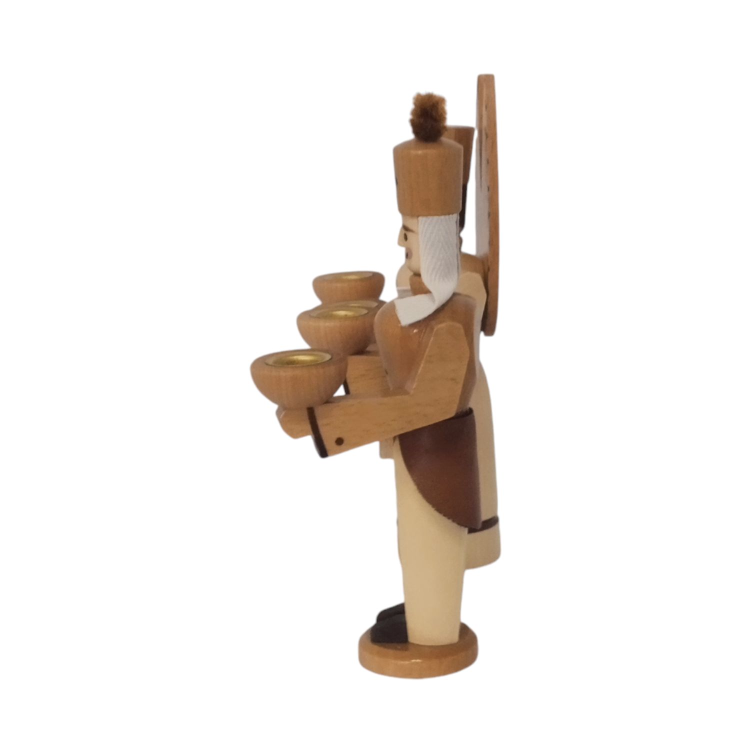 Kerzenhalter Engel und Bergmann natur, klein – Bild 3