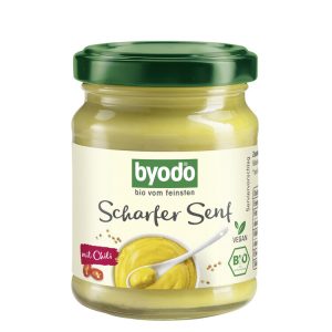 Byodo Scharfer Senf (extra scharf), 125 ml – cremiger Senf mit feuriger Schärfe