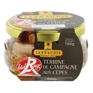 Jean Larnaudie, Landpastete mit Steinpilzen, 180 g Glas