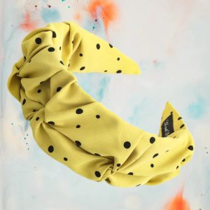 Haarreif mit Punkten, Senf
