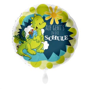 Schulkind Ballonbouquet Dino, mit Helium befüllt