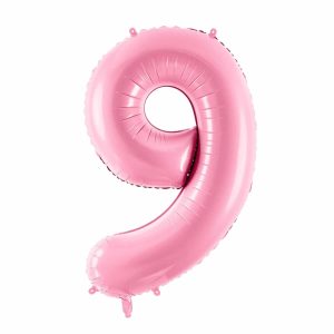 XL Folienballon Zahl “9” Rosa