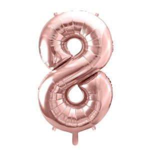 XL Folienballon Zahl “8” Roségold