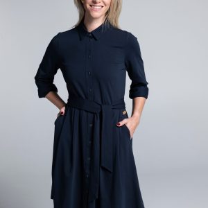MADDY Herbstkleid in Blue Nights