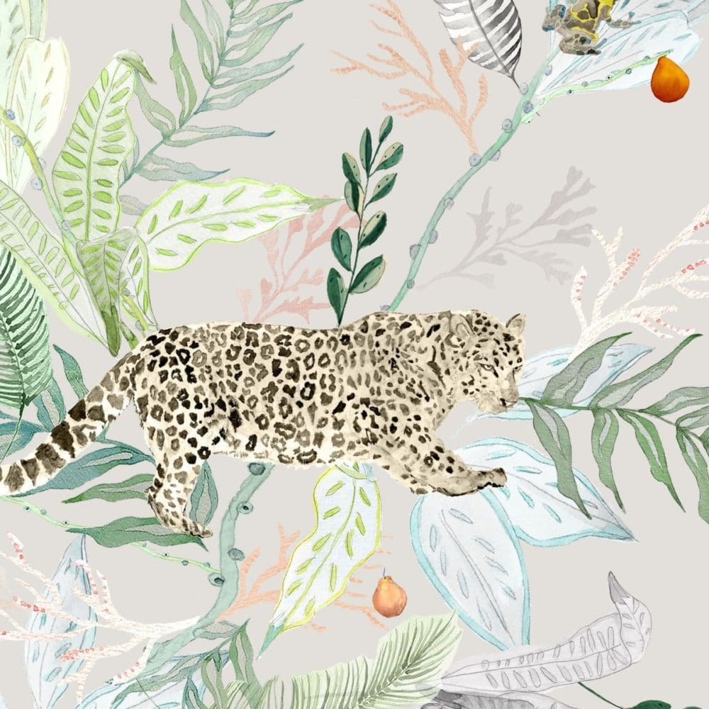 Tapete Orilla, Jaguar Pink, Grey, Green