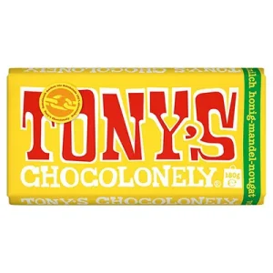 Tony’s Chocolonely, Vollmilchschokolade, 32%, Honig-Mandel-Nougat, 180 g Tafel