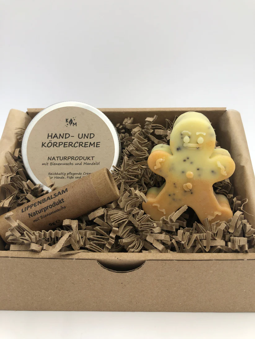 Kerzenlicht-Manufaktur/Tirol Seife | Geschenkset WEICHE HAUT I Weihnachten Grün “Frohes Fest”