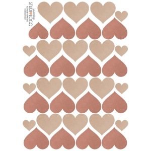 Wandaufkleber *Hearts*, 4 Bögen